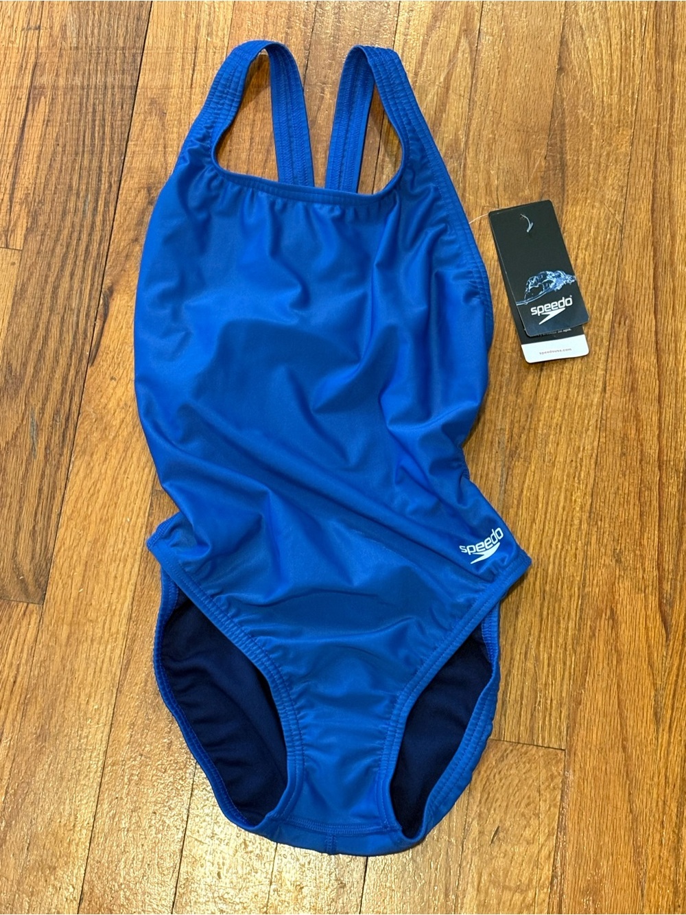 Speedo Navy and Royal Blue One-Piece Swimwear 6/32